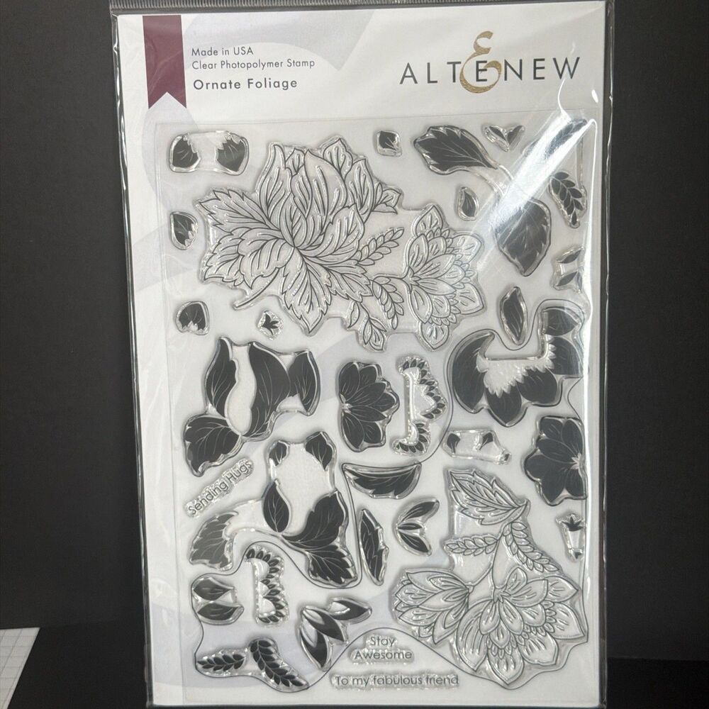 ALTENEW "Ornate Foliage" Photopolymer 6x8 Stamp Set